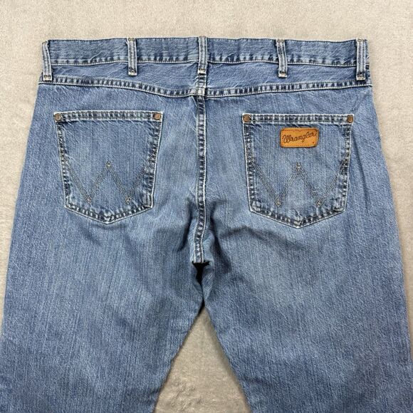 Wrangler Retro Slim Boot Jeans Men 38x30 Blue Cotton Cowboy Western Rodeo - Picture 4 of 10